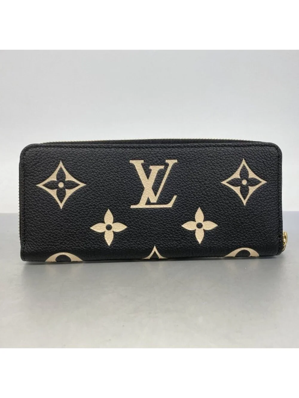 Louis Vuitton Wallet Monogram Empreinte Bicolor Portefeuille Clemence Black